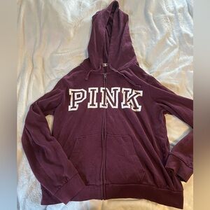 victoria secret Pink hoodie in maroon size Large #pink #hoodie #y2k